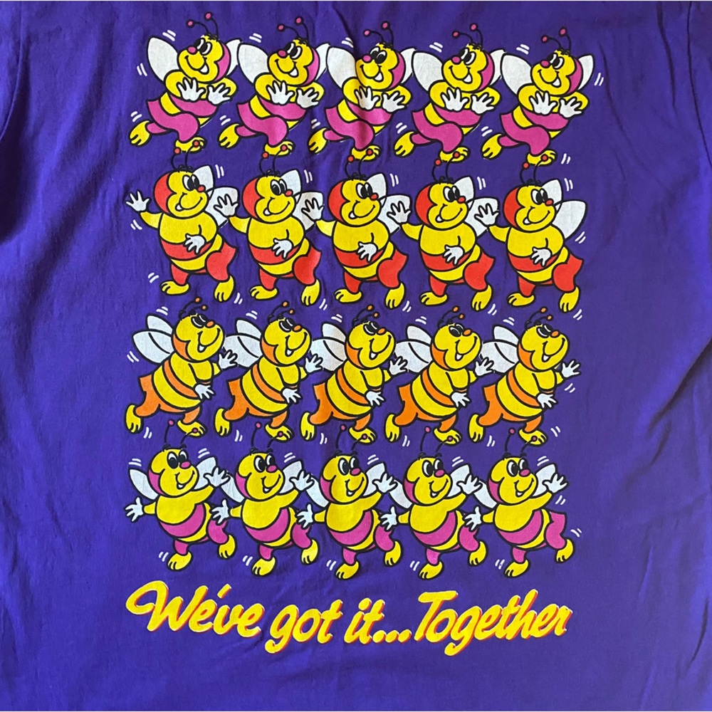 Purple We've Got It Together Bee 90s Graphic T-Shirt - Picture 2 of 5